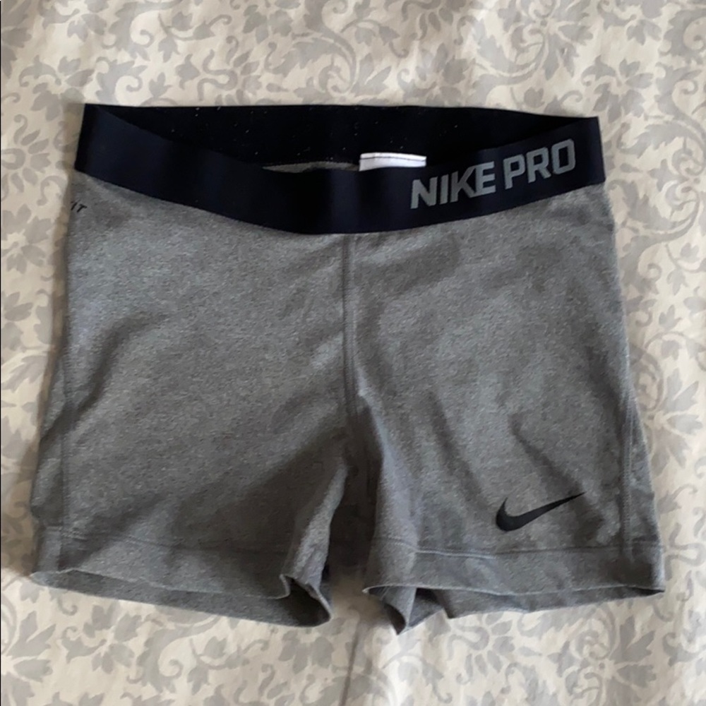 Gray Nike Pro Shorts